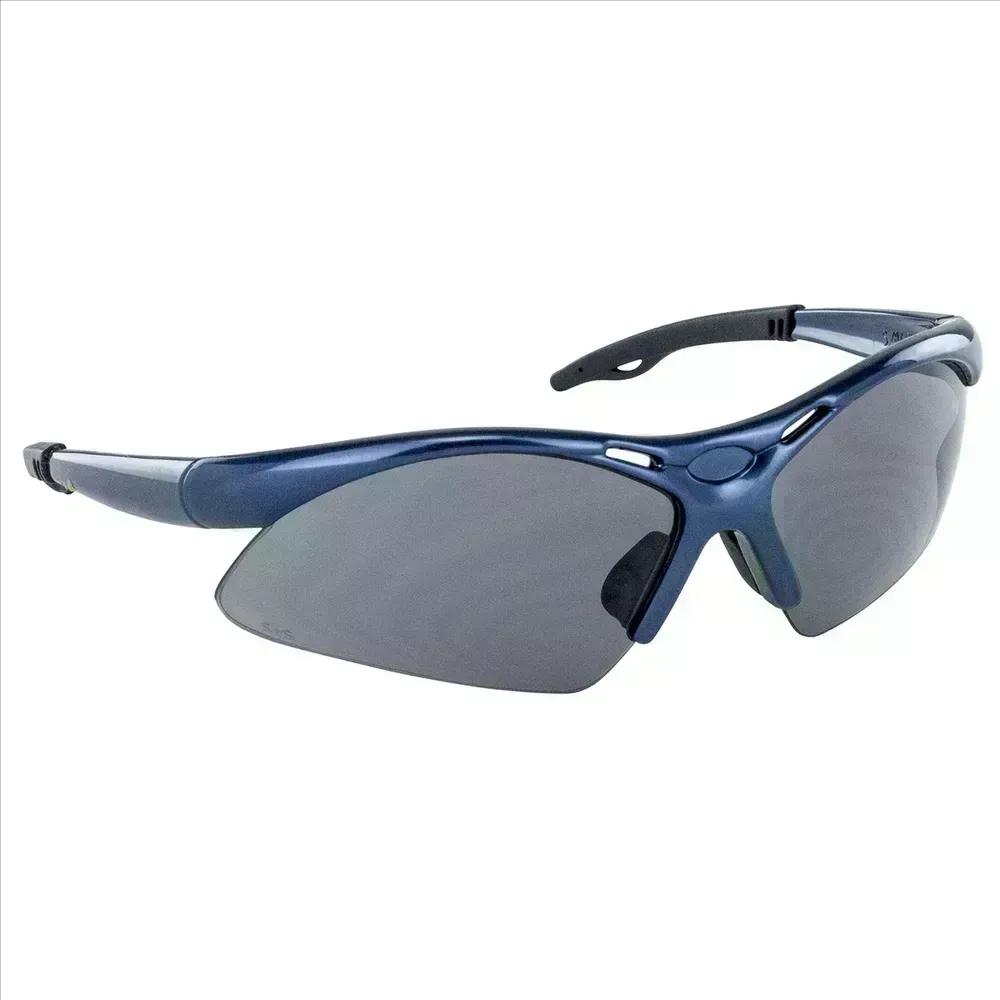 SAS Safety Diamondback Safe Glasses w/ Blue Frame and Shade Lens