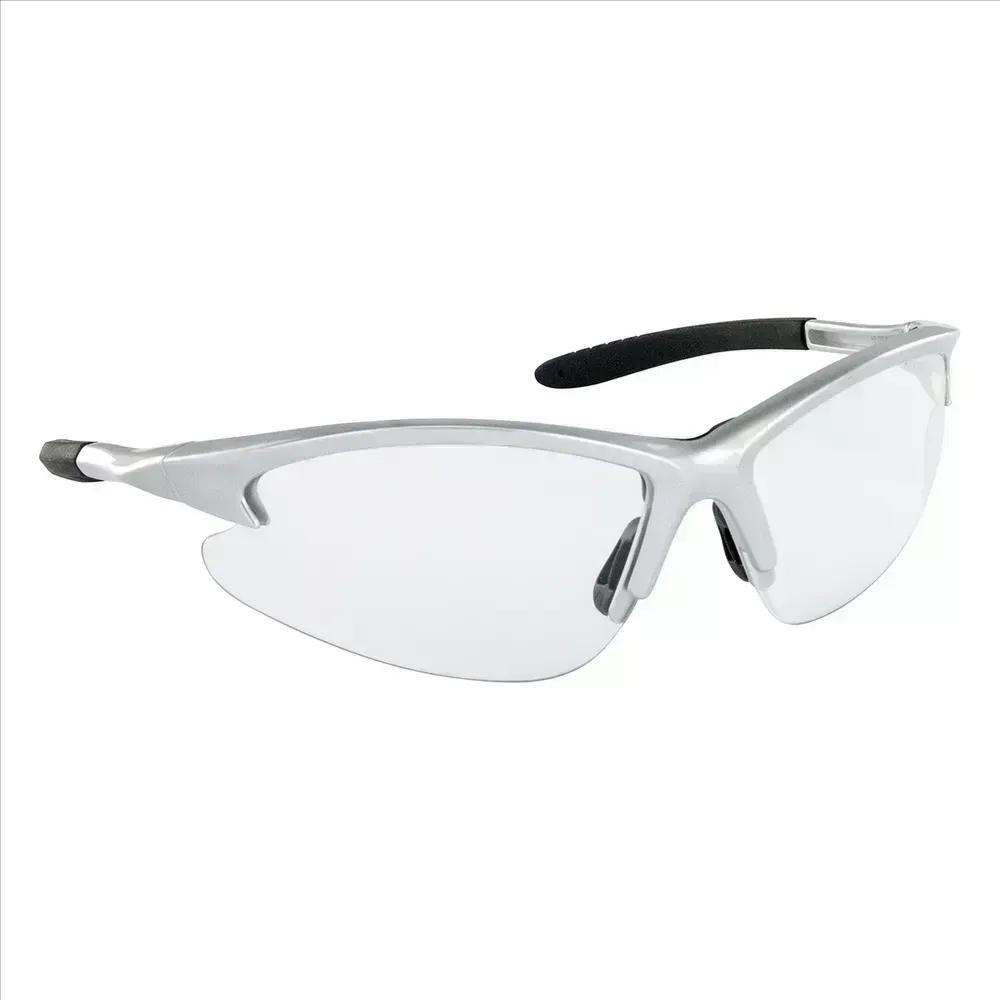 SAS Safety DB2 Safe Glasses w/ Silver Frame and Clear Lens in Polybag