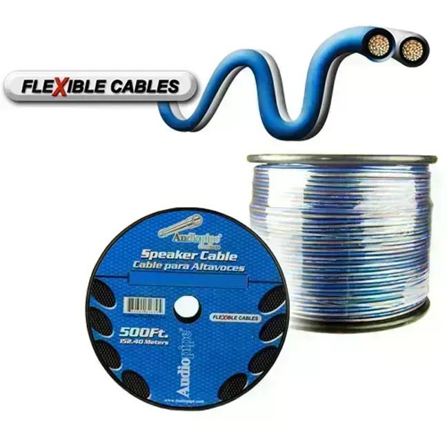 CABLE12BLS500 Audiopipe 12 Gauge Flexible Speaker Cable 500Ft