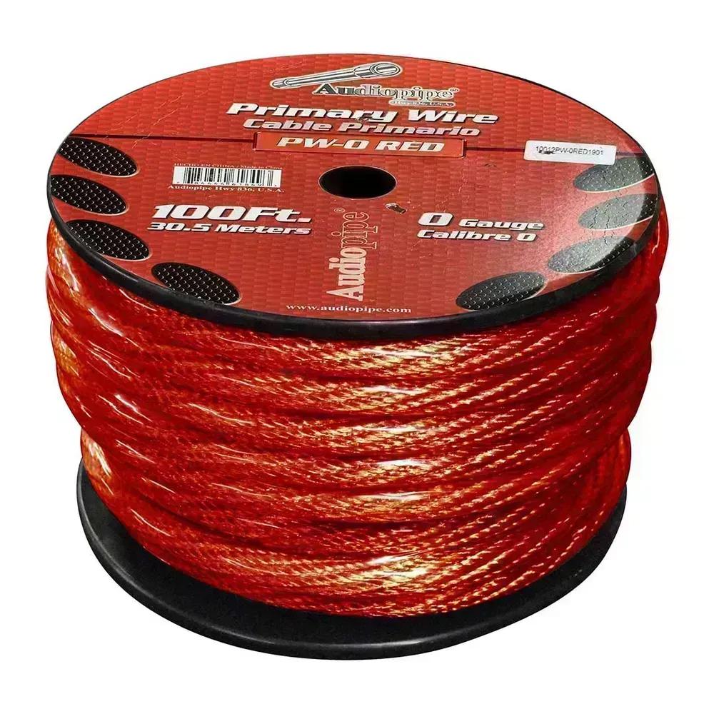 PW0100RD POWER WIRE 0GA. 100' RED AUDIOPIPE