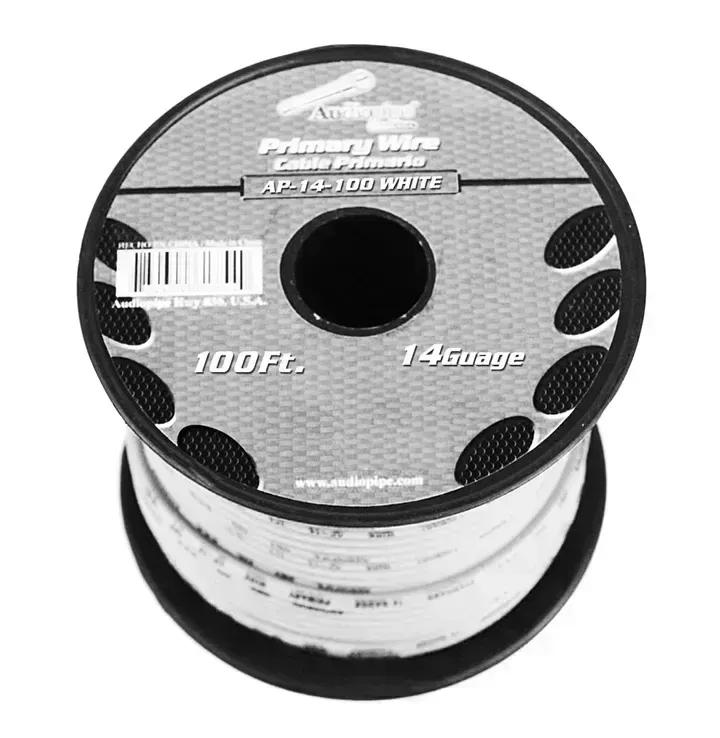 AP14100WH Audiopipe 14 Gauge 100Ft Primary Wire white