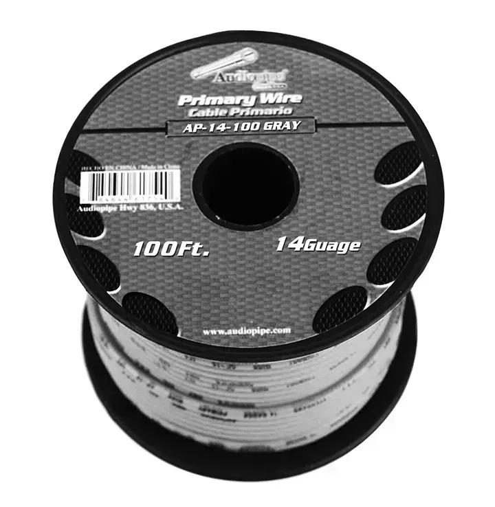 AP14100GY Audiopipe 14 gauge 100ft Gray primary wire