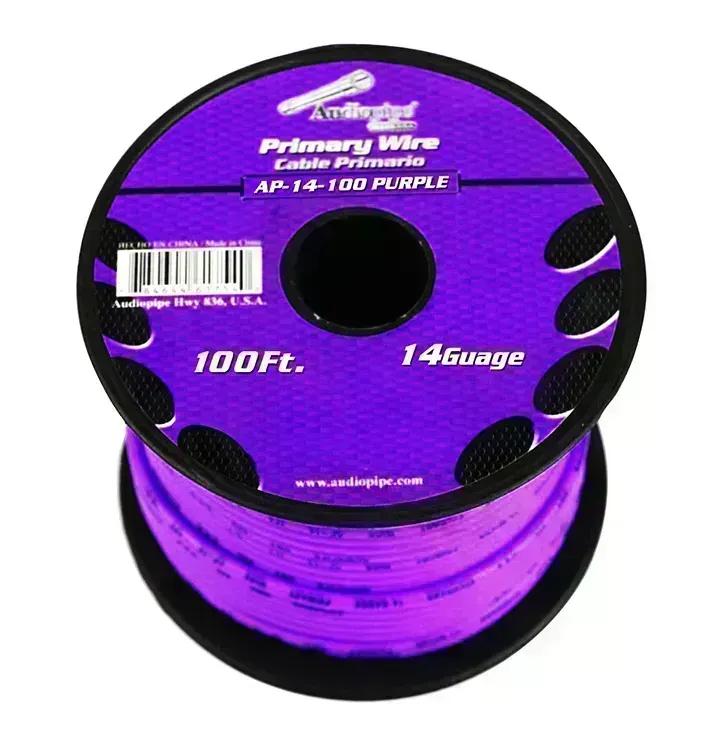AP14100PL Audiopipe 14 gauge 100ft Purple primary wire