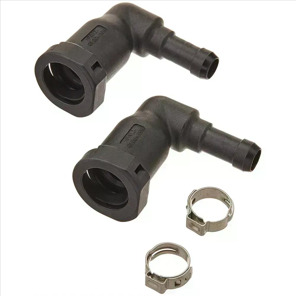 S.U.R. and R Auto Parts 3/8"-3/8" 90 DEGREE PUSH QUICK CONNECT (2)