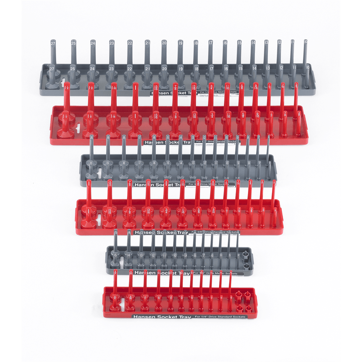 92000 Soc Tray 6-Pack Assortment, Red/Gray