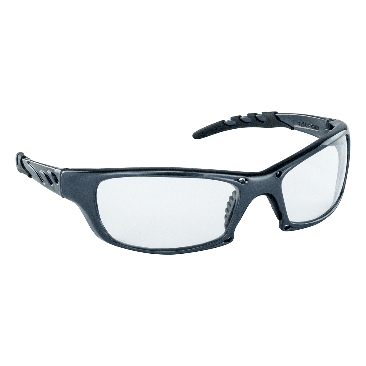 SAS Safety GTR High-Impact Charcoal Frame Poly Clear Lens Safe Glasses  Eye Protection  in Polybag